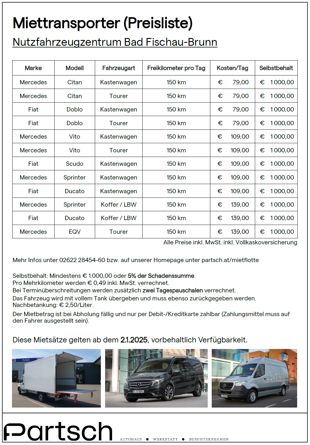 Preisliste