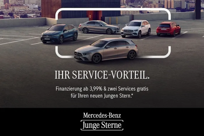 Top Finanzierungskonditionen & zwei Services gratis für Ihren neuen Jungen Stern.